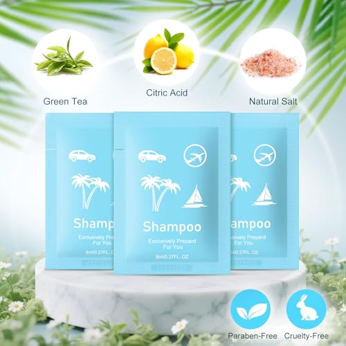 50 Travel Size Shampoo Bulk 0.28fl oz Green Tea