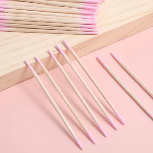 300 Cotton Swabs with Pointed Tips for Makeup & Nail Care