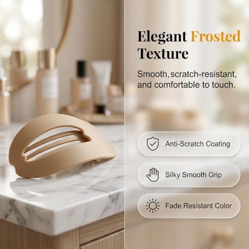 4PC Flat Claw Hair Clips for Women, Strong Hold, Stylish Hair Accessories