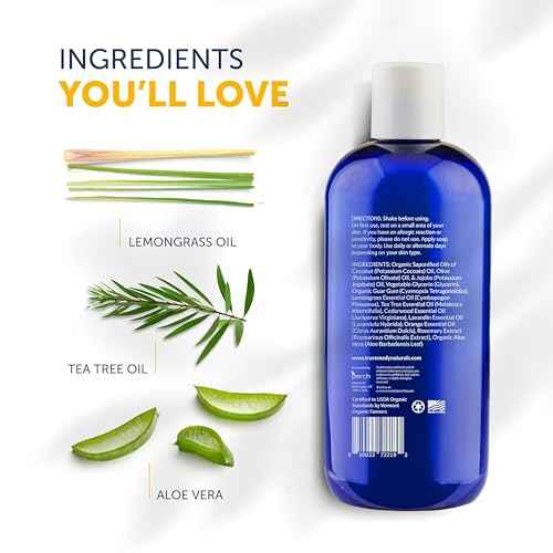 Truremedy Naturals Tea Tree Oil & Lemongrass Body Wash ? 12 oz Natural Antifungal Shower Gel for Skin Irritations ? Organic Oils, No Sulfates ? Refreshing, Moisturizing Soap for Men & Women