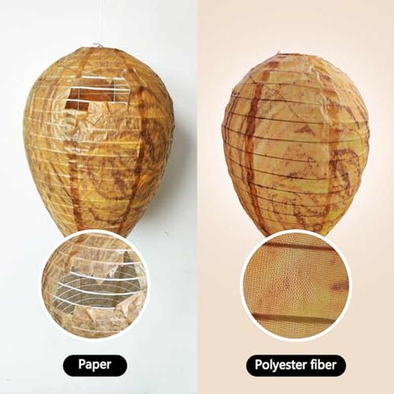 4 Pack Fake Wasp Nests - Waterproof Outdoor Decor