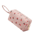 Corduroy Makeup Bag for Women - Portable Cosmetic Pouch