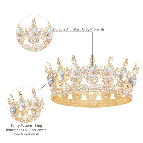 Queen Crown Rhinestone Tiara for Women - Bridal & Party Accessory
