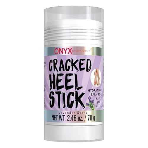 Onyx Professional Cracked Heel Repair Balm Stick, Lavender Scent, 1 Pack - Dry Heels Dry Cracked Feet Treatment, Moisturizing Heel Balm Rolls On, No Mess Like Foot Cream or Foot Lotion