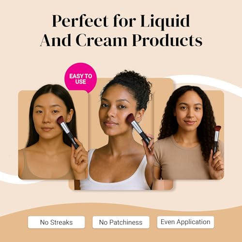 Angled Blush & Bronzer Brush - Liquid, Cream & Powder
