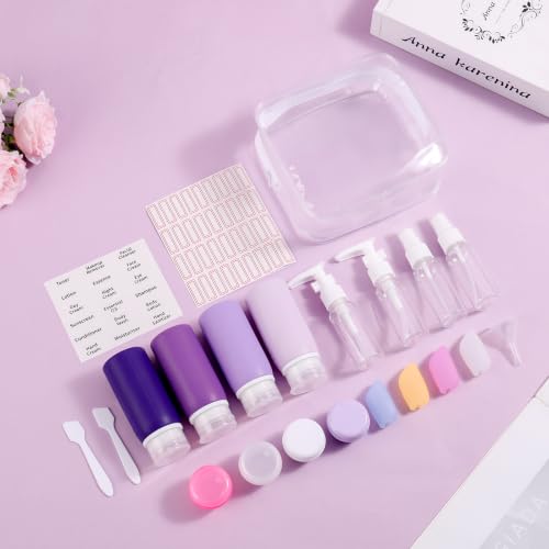 21-Pack Travel Bottles Set, TSA Compliant Leak-Proof Containers with Toiletry Bag