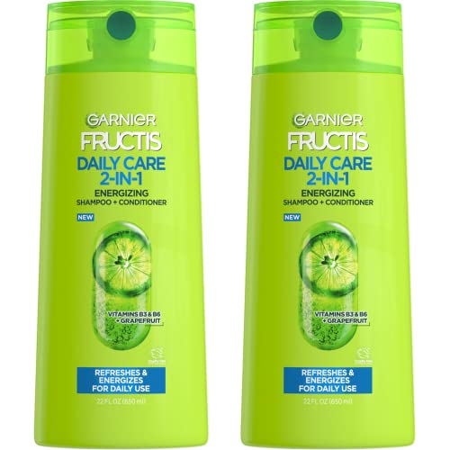 Garnier Fructis 2-in-1 Shampoo Conditioner 22 Oz, 2 Count
