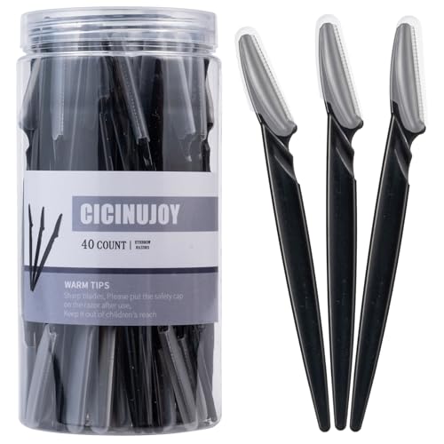 CICINUJOY Facial Eyebrow Razor - Precision Hair Removal Tool, Black