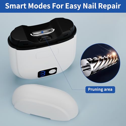 Electric Automatic Nail Clipper for Toenails Fingernailail,Smart Electric Nail Clippers,3 Speed Gears Adjustable with LED Light,Nail Clip Storage,Safety Fingernail Trimmer for Baby,Kids,Seniors