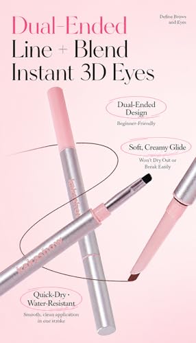 Liquid Gel Eyeliner Waterproof - Smudge-Proof, Dual-Ended with Brush