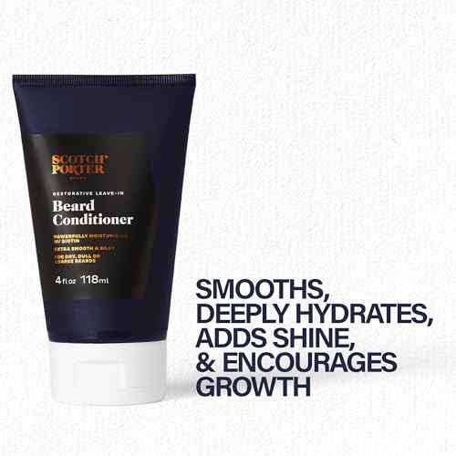 Scotch Porter Restorative Leave-In Beard Conditioner ? Deep Conditioning Softener with Lightweight Feel, Reduces Frizz & Provides Long-lasting Hydration & Shine to Dull, Dry, Coarse Beards ? 4 oz.