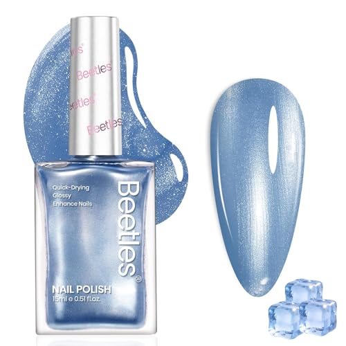 Beetles Pearl Blue Quick Dry Nail Polish 15ML