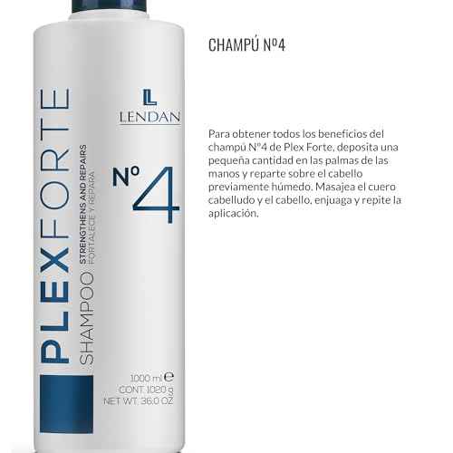 Lendan - Repair Shampoo - Plex Forte N¨¬4 Shampoo - 1000 ml - Repairs and Strengthens Hair - Deep Cleanses - Normalizes Hair pH - Anti-Frizz - Deep Hair Hydration