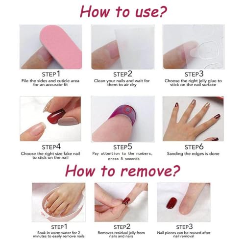 Brown French Tip Press On Nails - Medium Almond 5D Flower Design 24Pcs