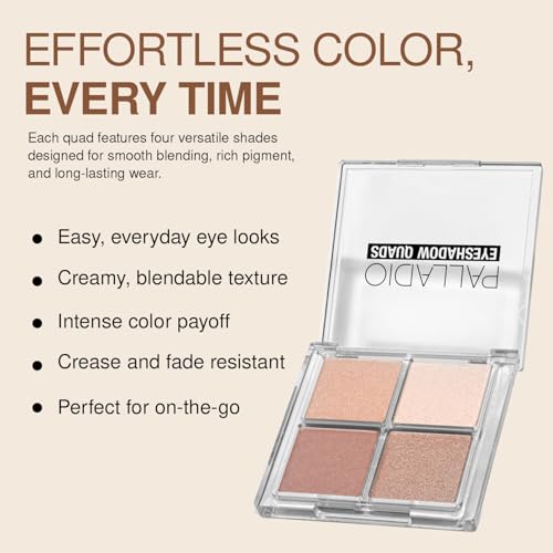 Palladio Eyeshadow Quad - Matte & Shimmer Palette (Ballerina)