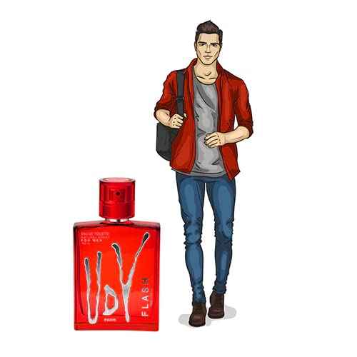 Udv Flash Eau De Toilette Spray For Men, 3.4 Ounce, Multi