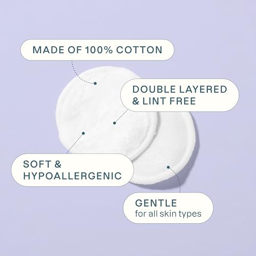 Cliganic Premium Cotton Rounds for Face, Makeup Remover Pads, 300