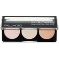 Palladio I'm Glowing Illuminating Highlighting Palette, Glow Bronzer Powder Makeup Set, High Pigmented Shimmery Colors, neutral