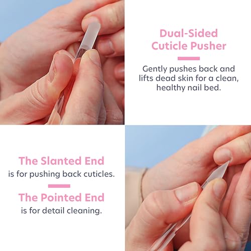 Czech Glass Nail Care Set: Foot File, Nail Files & Cuticle Pusher