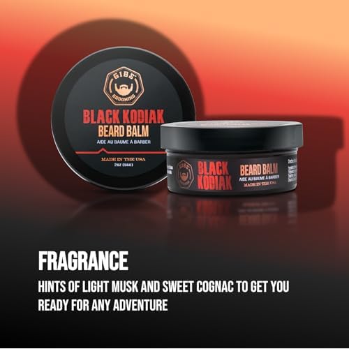 GIBS Grooming Black Kodiak Beard Balm Aid, 2 oz