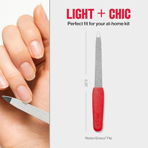Revlon Emeryl Nail File Red/Silver Pack of 1 Nail Grooming Tool