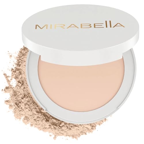 Mirabella Invincible Pure Press Foundation - Buildable Mineral Powder, Age-Defying, Porcelain P2