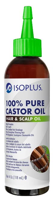 Isoplus 100% Pure Castor Oil for Hair & Scalp 4oz (2-Pack)