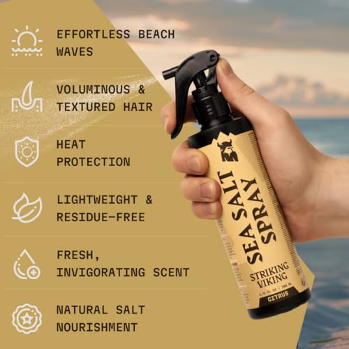 Striking Viking Sea Salt Spray for Men - Citrus, 6.76 fl oz