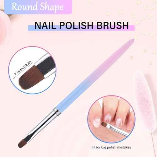 for OPI Nail Polish Remover, 3PCS Nail Clean UP Brushes for Cleaning Polish Mistakes on the Cuticles, Acetone Resistant Nail Brush for Nail Art and Designs