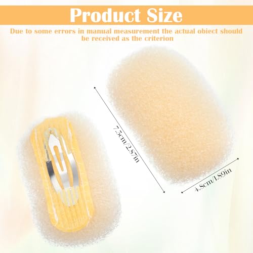 2Pc Beige Hair Bump Sponges for Volume & Updos