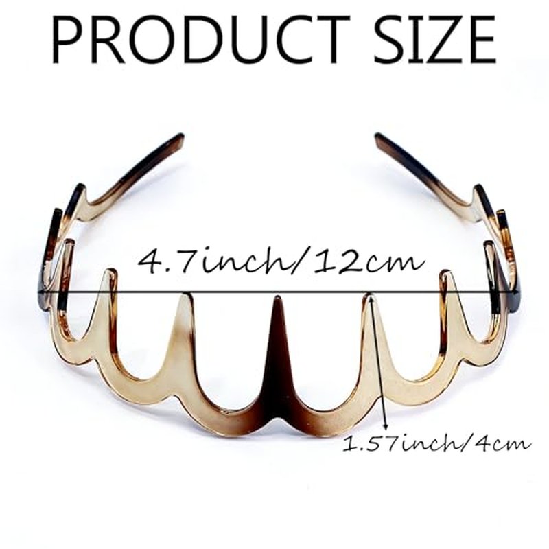 6-Pack Shark Teeth Headbands for Women – Non-Slip Hair Bands