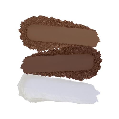 KimChiChic Beauty Kimbrowly Eyebrow Powder Duo with Brow Wax - Natural Looking Brows, 3D Effect, Cruelty Free, Medium Deep P 0.27oz