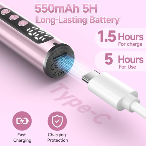 Cordless Electric Nail Drill 35000 RPM - Professional Gel Acrylic Kit