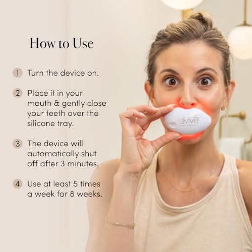 reVive Lux Lip Plumper Device with LED Light Therapy for Smooth & Hydrated Lips