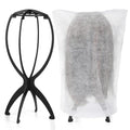 ProSuites 2 Pack Wig Stand with Dust Bags - Foldable Wig Holder