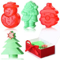 Demissle 4 Pcs Handmade Soaps Bath Gift Set Candy Soaps Holiday Mini Scented Soap Bath Soaps with Plus Christmas Gift Box for Kids Women Valentine¡®s Day Guest Bathroom(Tree)