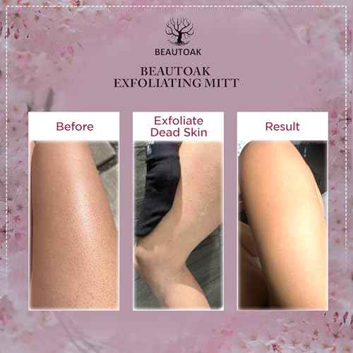 Korean Exfoliating Mitt for Shower - Exfoliating Glove Body Scrubber - Skin Exfoliator & Dead Skin Remover (1 Pack)