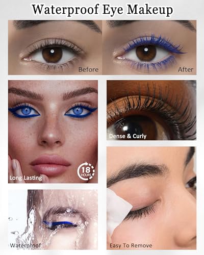 Burgundy Waterproof Mascara & Eyeliner Pen Set – 5D Silk Fiber