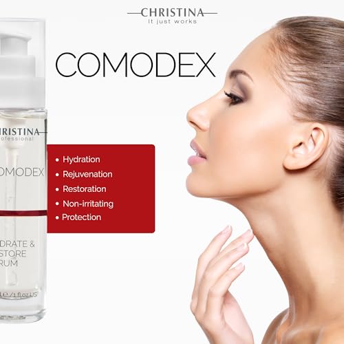 Christina Comodex Hydrate & Restore Serum with Hyaluronic Acid - 30ml - Facial Hydrating Serum to Regenerate & Rejuvenate - For Dehydrated Oily, Open Pores, Combination, & Nomal Skin