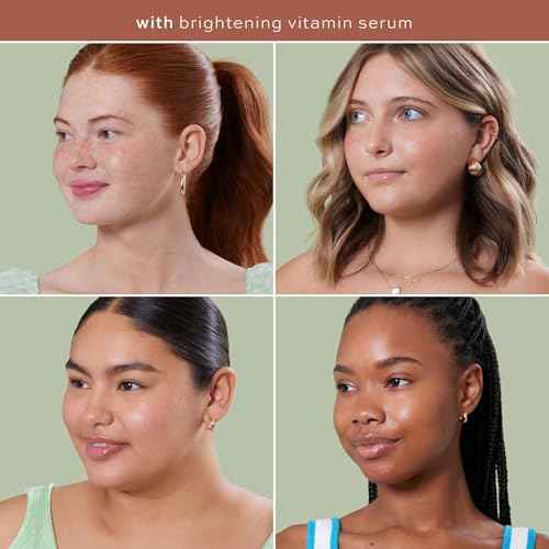 2-Part Face Serum Set for Brightening Skin, Correcting Dark Spots + Reducing Fine Lines - Vitamin C AM Face Serum with Light Niacinamide + Clarifying Peptides PM Face Serum with Bakuchiol