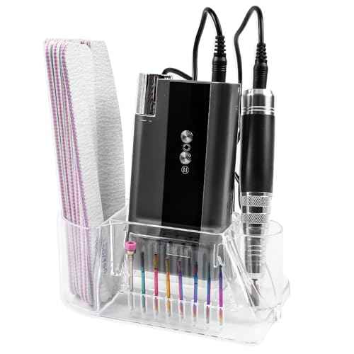 BQAN Nail Drill Holder Stand, 8 Holes for Nail Drill Bits Pro Nail Organizers and Storage for Nail Tech