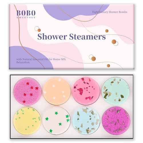 Shower Steamers Aromatherapy for Women Shower Bombs Great Smell with Natural Essential Oil, Perfect Gifts for Girls, Relaxing Set for Self Care SPA -Ideal Birthday, Pack of 8 (Multicolor)