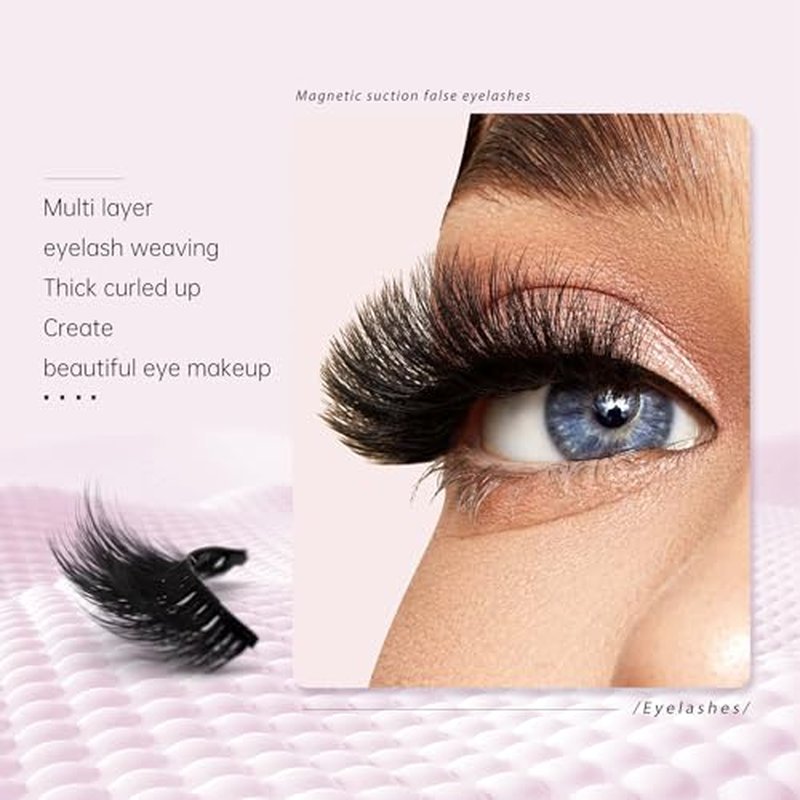 Magnetic Eyelashes with Applicator, Reusable Synthetic Lashes