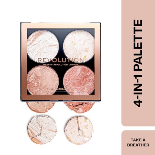 Makeup Revolution Cheek Kit 12 Shimmery Pink & Beige Shades