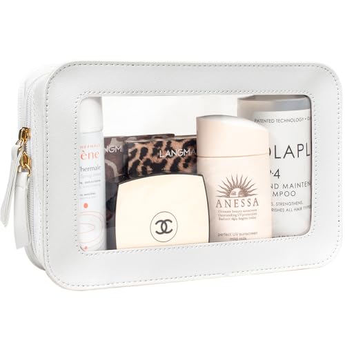 LETGO Clear Makeup Bag, TSA Approved Travel Toiletry Organizer