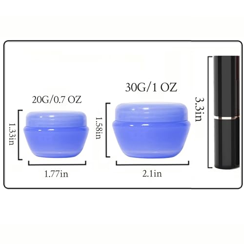 TSA Approved Travel Cosmetic Jars, 0.7oz Leak-Proof Containers, 6-Pack