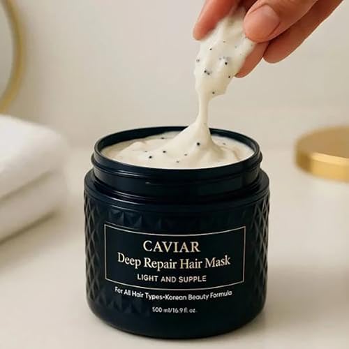Korean Caviar Hair Mask - Deep Repair for Dry Damaged Hair, 500ml