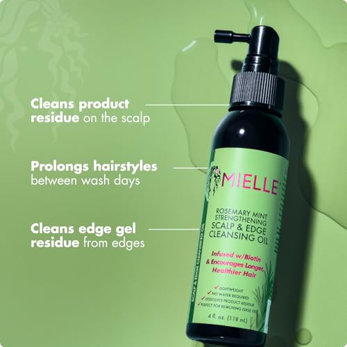 Mielle Rosemary & Mint No-Rinse Scalp & Edge Cleansing Hair Oil 4 oz