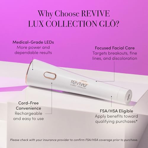 reVive Lux LED Light Therapy Wand | FDA-Cleared Acne & Anti-Aging