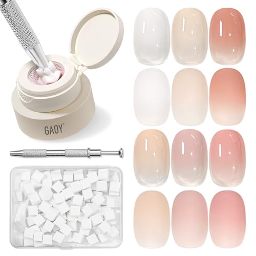 GAOY Ombre Patting Gel Kit - 6 Colors Gradient Nail Polish with Sponges
